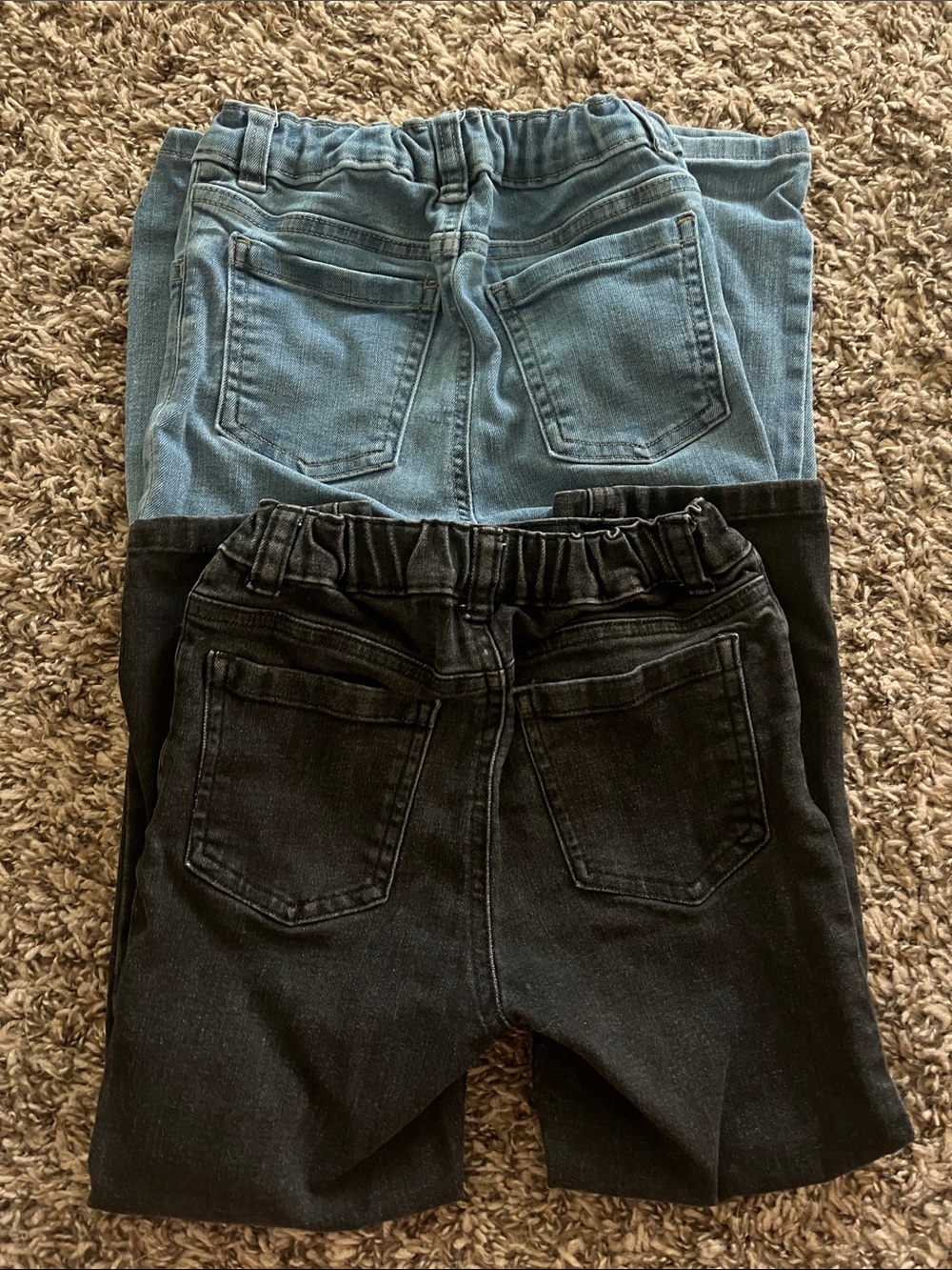 Garanimals Two-Pack Kids Elastic Waist Jeans in Light Blue and Black